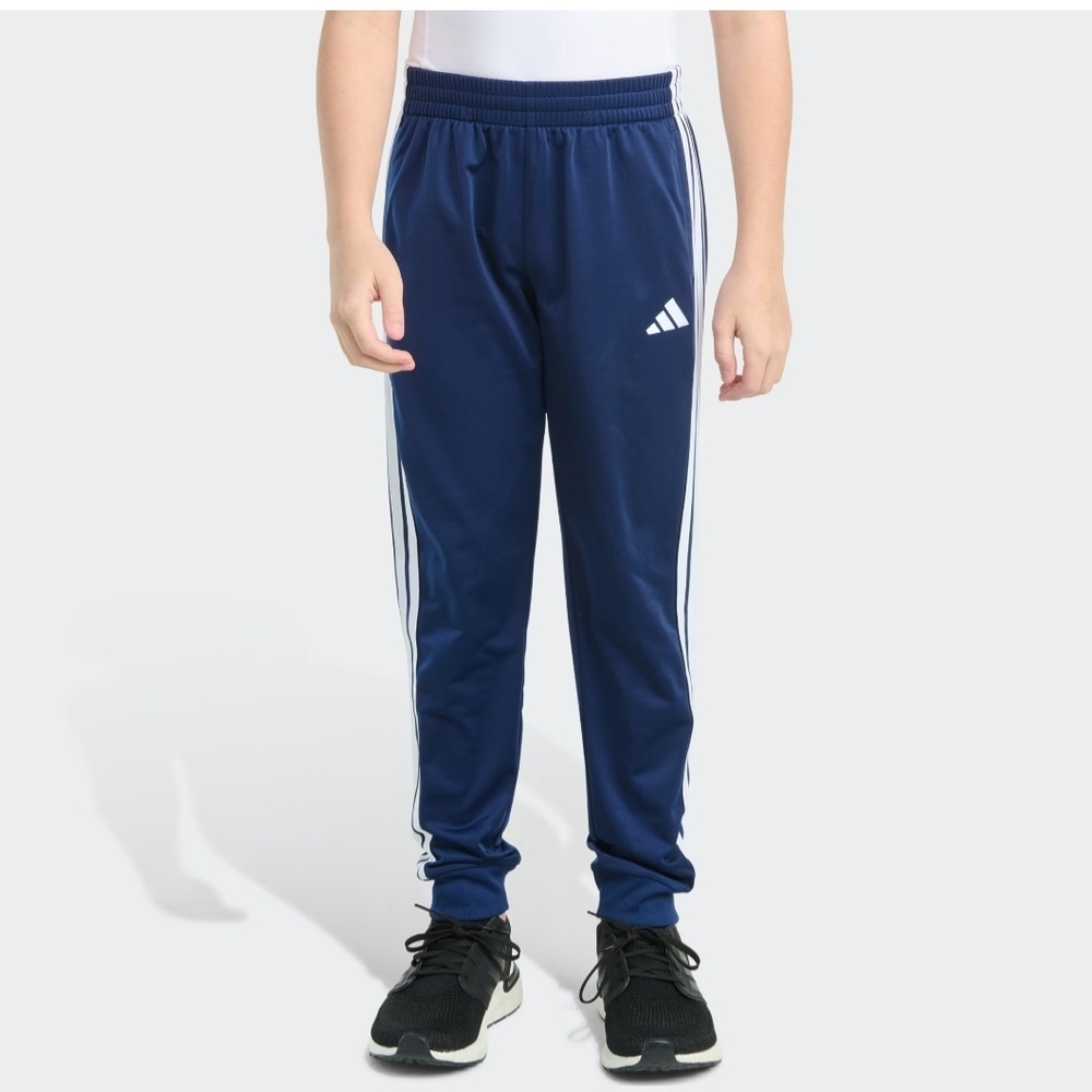 Adidas Lg Kids Navy 3 Stripe Fleece  Joggers